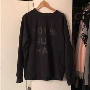 Everlane Black 100% human sweater